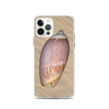 Load image into Gallery viewer, Olive Snail Shell Brown Dorsal | iPhone Case | Sand Background
