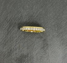 Load image into Gallery viewer, 18ct Yellow Gold Diamond Half Channel Set Eternity Ring
