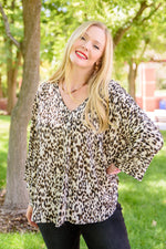 Load image into Gallery viewer, Felicity Animal Print Blouse
