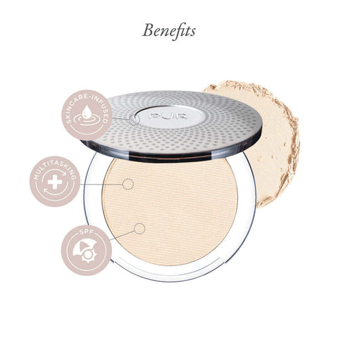 4-in-1 Pressed Mineral Makeup Broad Spectrum SPF 15 Powder Foundation with Skincare Ingredients