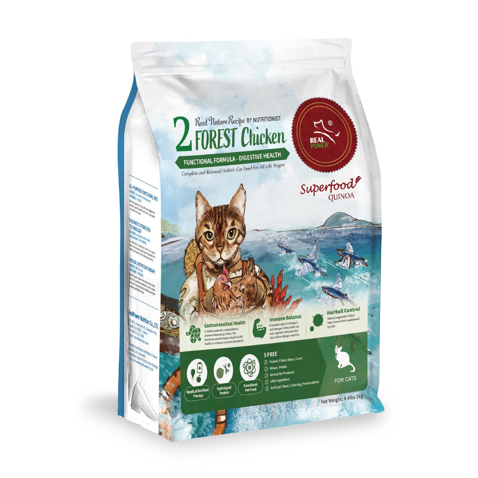 Well-balanced cat food skin formula