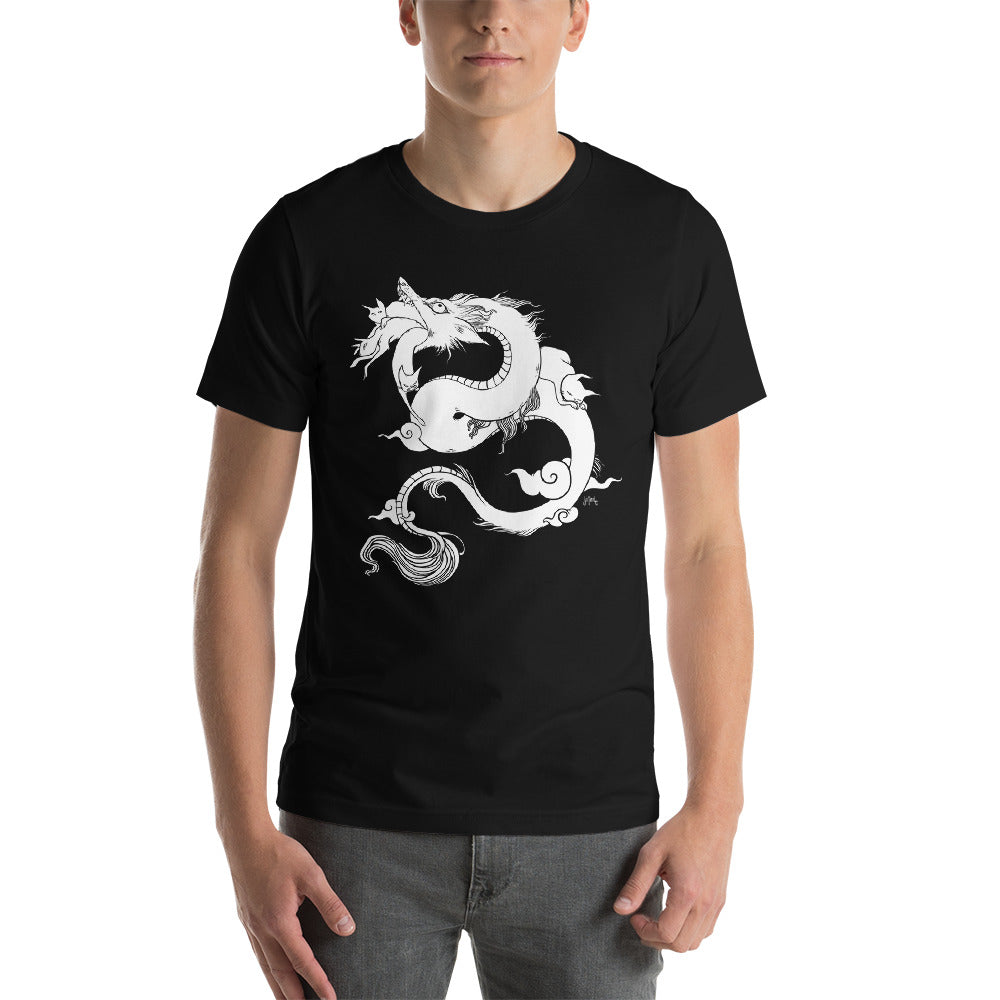 Dragon With Cats, Unisex T-Shirt, Black – CellsDividing