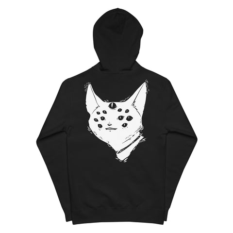 Cat Pattern Zip up Hoodie Kitten Front Zipper Pocket Men 