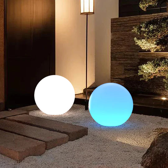 40CM OUTDOOR FULLMOON LED RGB Ball Light Solar & AC Charging IP65 2