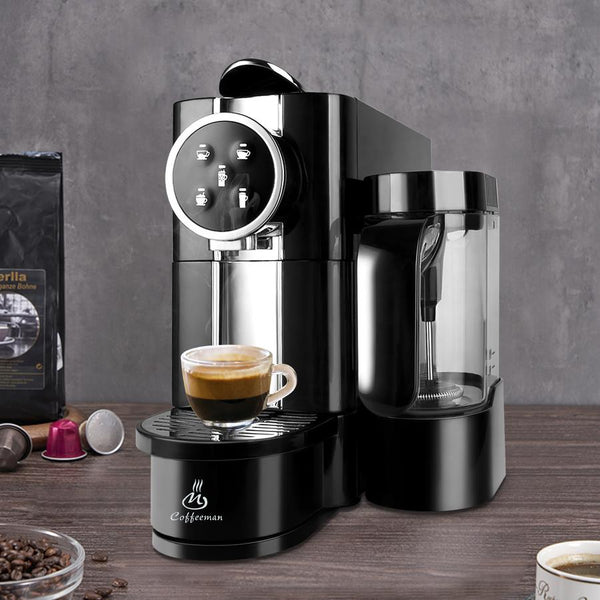 20 Bar Espresso Capsule Coffee Machine with Foaming Milk Frother 2 Cups