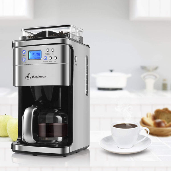 12 Cup Programmable Drip Coffee Machine With Auto-Grinding