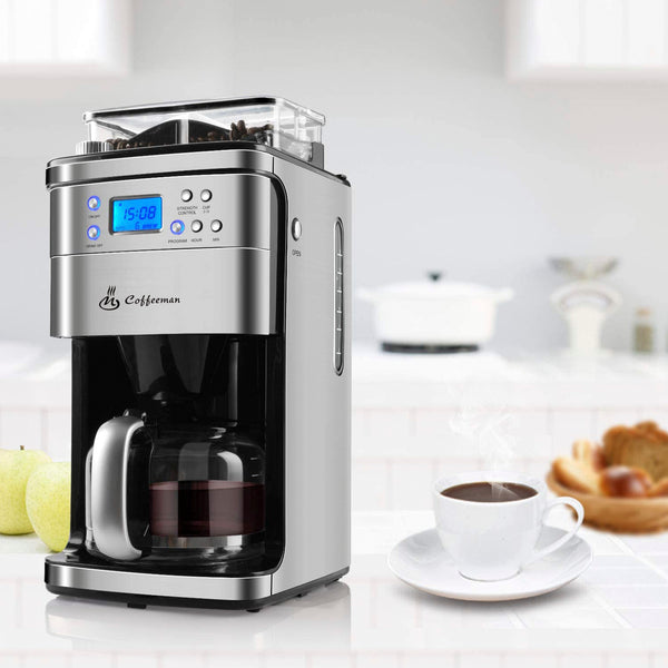 12 Cup Programmable Drip Coffee Machine With Auto-Grinding