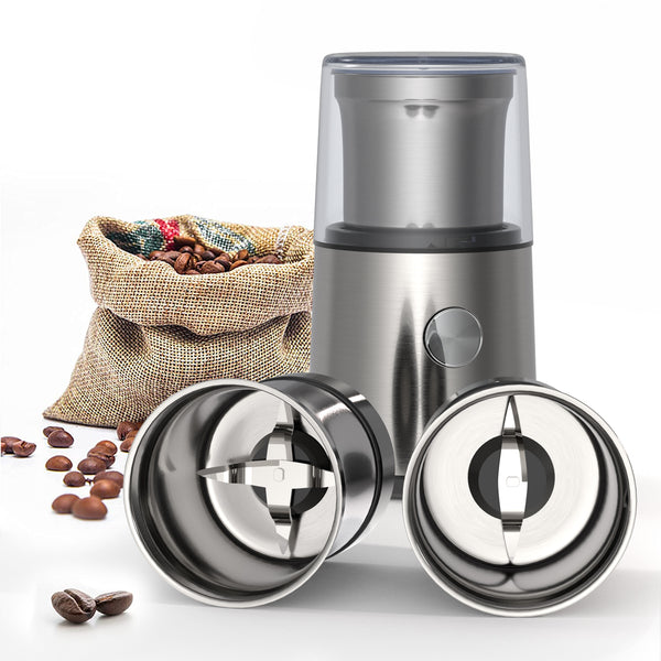 Electric Coffee Grinder Machine 200w Spice Grinder With Stainless Steel Blade Detachable Grinding Cup