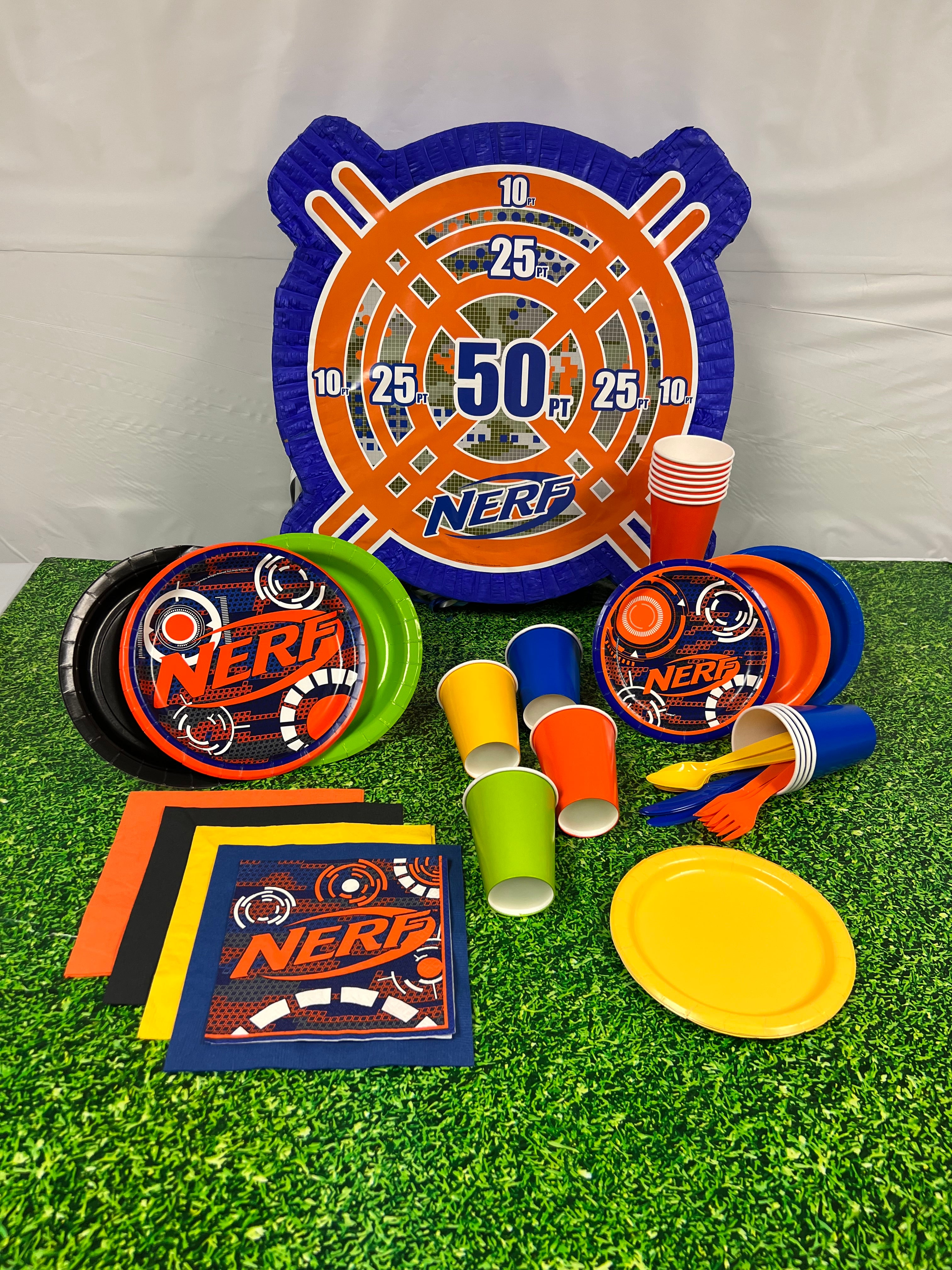 Nerf Themed Supplies and Pinata