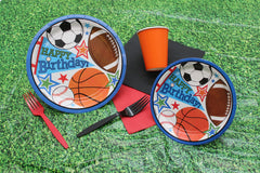 Sports Birthday 7in Plates