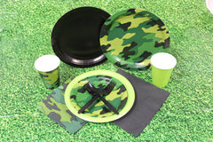 Camouflage Plates, Cups, and Napkins