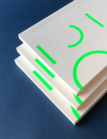 Typographic illustration, abstract 2020 in Neon green foil and Colorplan mist
