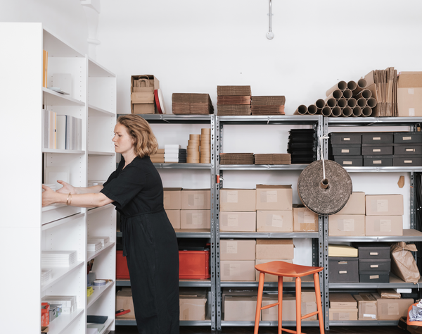 Mark+Fold founder Amy in the studio