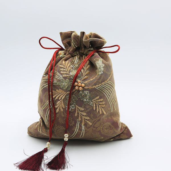 Handmade Potli Bag - Jacquard