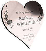 Heart Shape Memorial Hanging Plaque - (Personalised) Plaque Origin Memorials 
