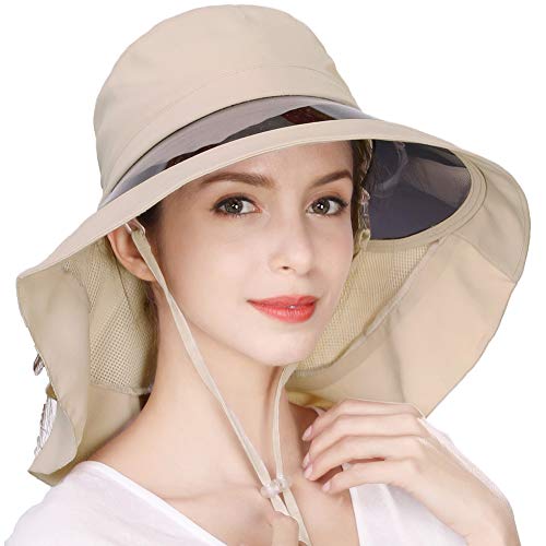 Comhats XL Sun Hat Women Large Head UV Protection Summer Hats Ladies Straw Beach  Hat with Ponytail Packable 16_Coffee Mixed Large - ShopStyle