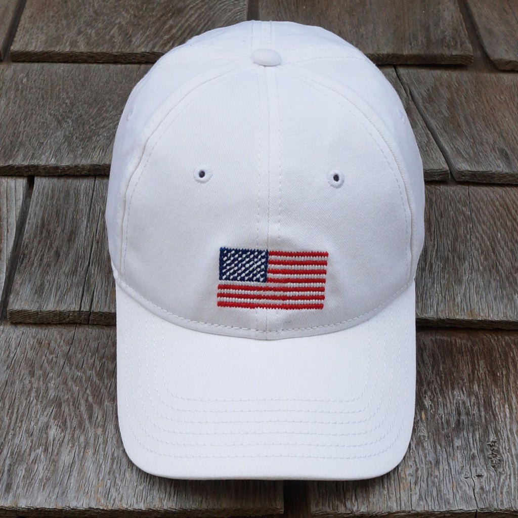 White Cap with American Flag | The Hub of Nantucket