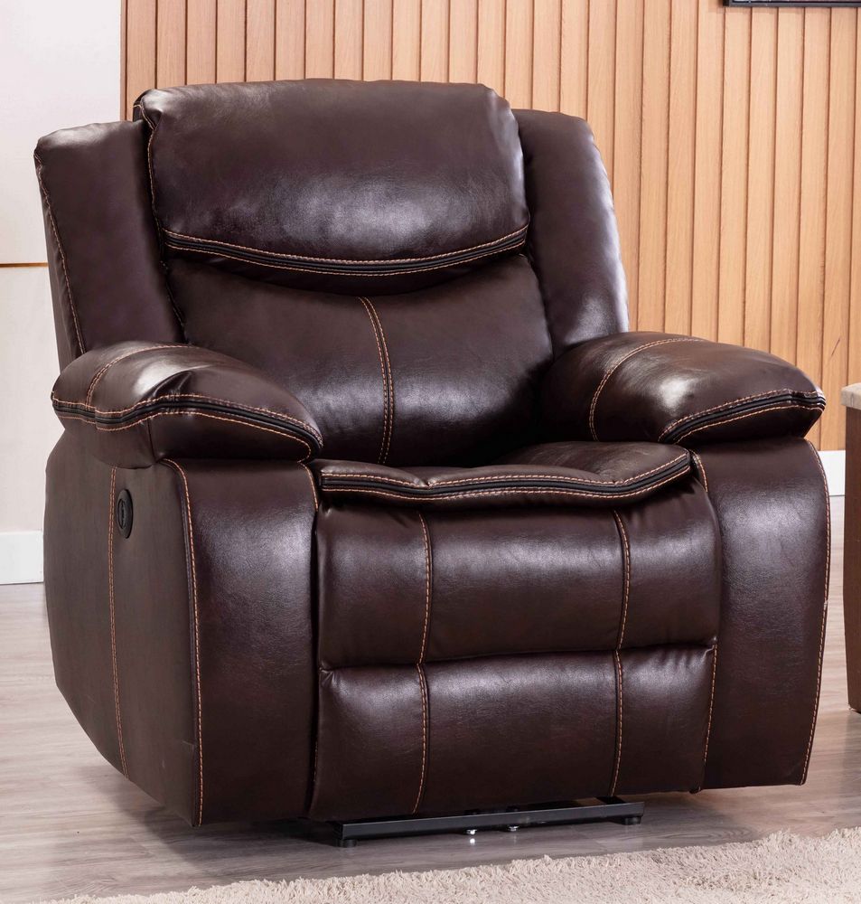 air leather recliner