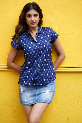  block-printed shirt