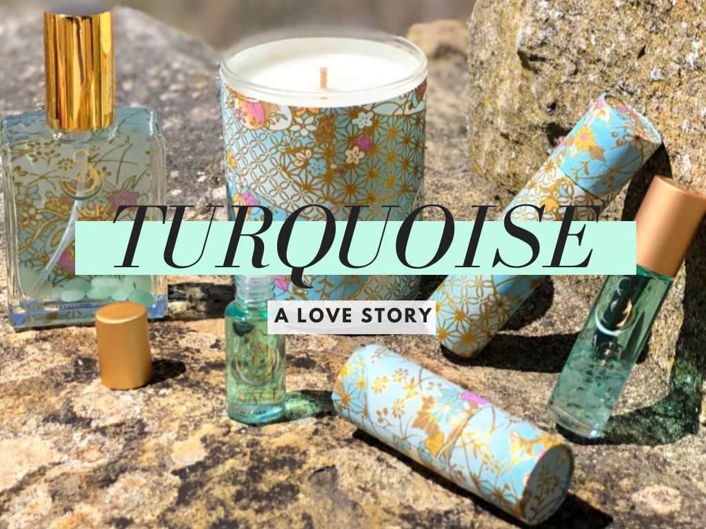 Turquoise Gemstone Perfume Collection by Sage Machado 