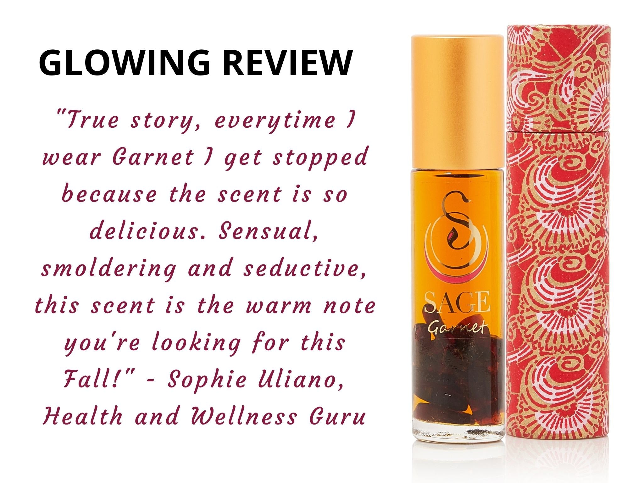 Garnet Gemstone Perfume Oil Roll On by Sage Machado