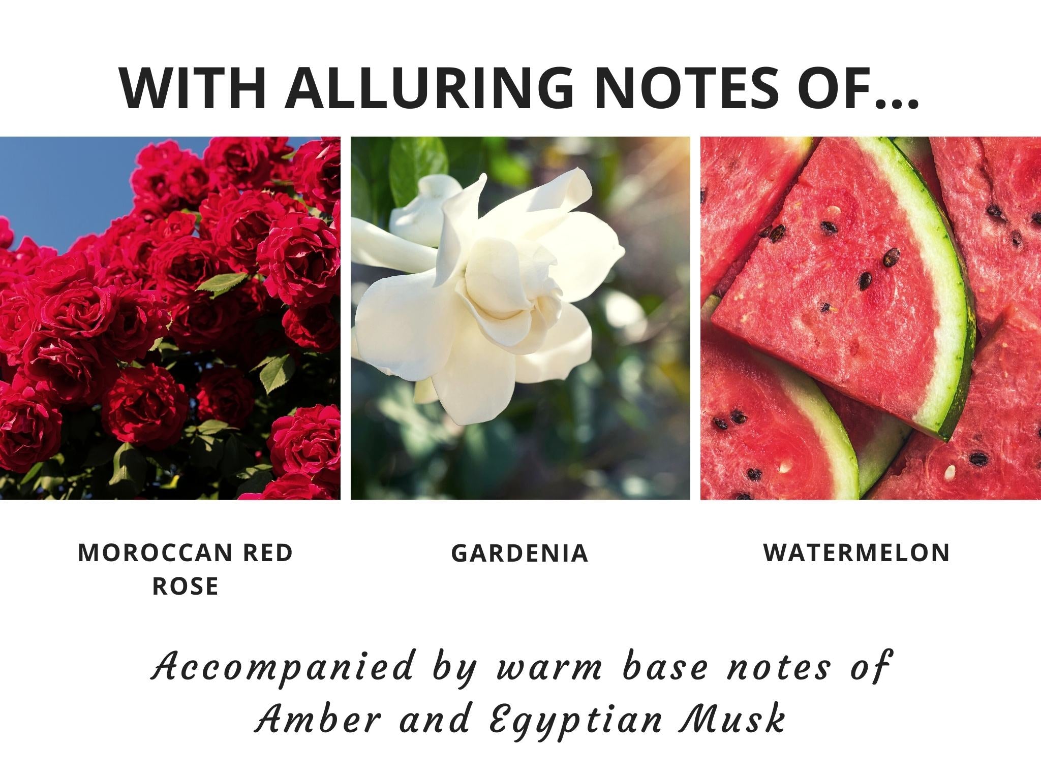 Garnet Gemstone Perfume Key Notes Moroccan Red Rose  Gardenia Watermelon