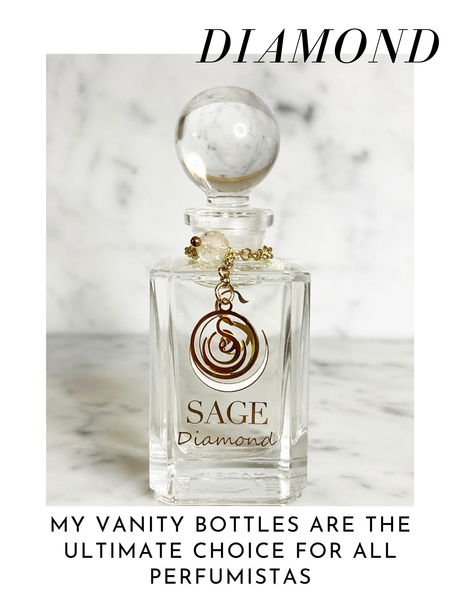 Diamond Gemstone Perfume Vanity Bottle by Sage Machado