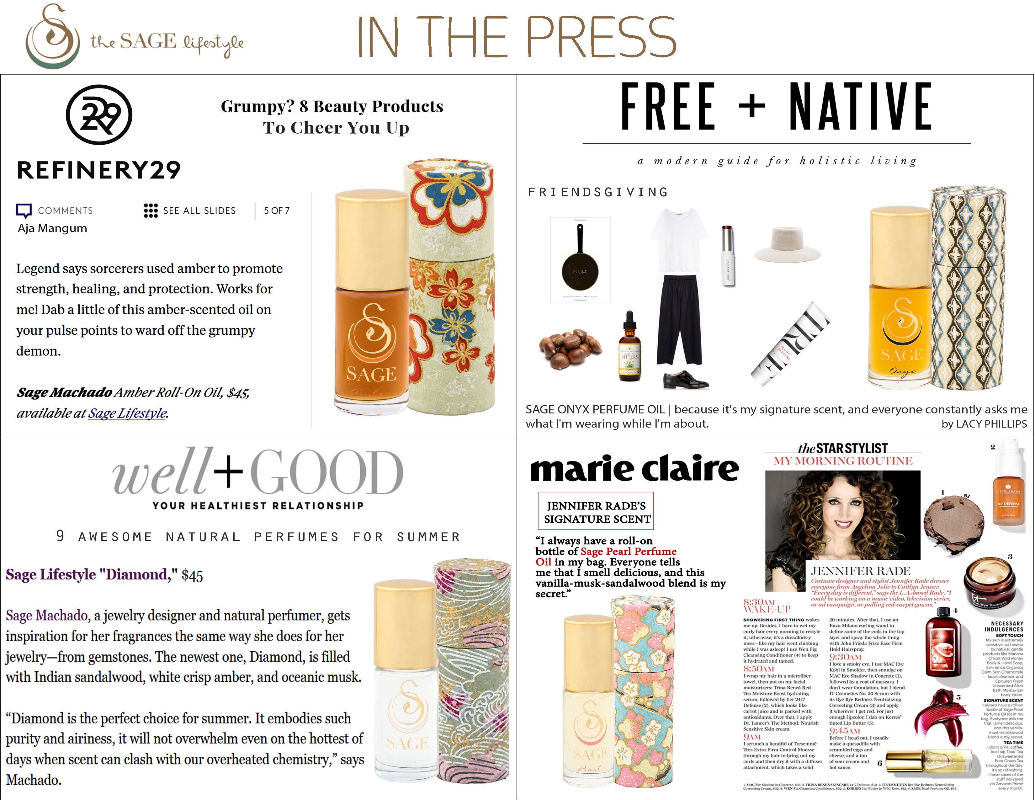 Sage Machado Press Refinery29 Marie Claire Free Native Well Good