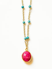 Peach Japanese Keshi Pearl Necklace on Gold Nautical Chain by Sage Mac –  The Sage Lifestyle