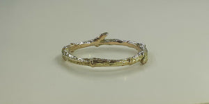 Lilac Twig ring - 9k gold ring
