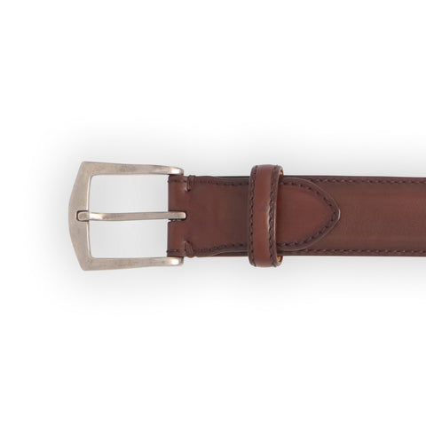 Kiton Belt Brown K Buckle - Narrow Leather Men Belt 95 / 38 SALE - Tie Deals