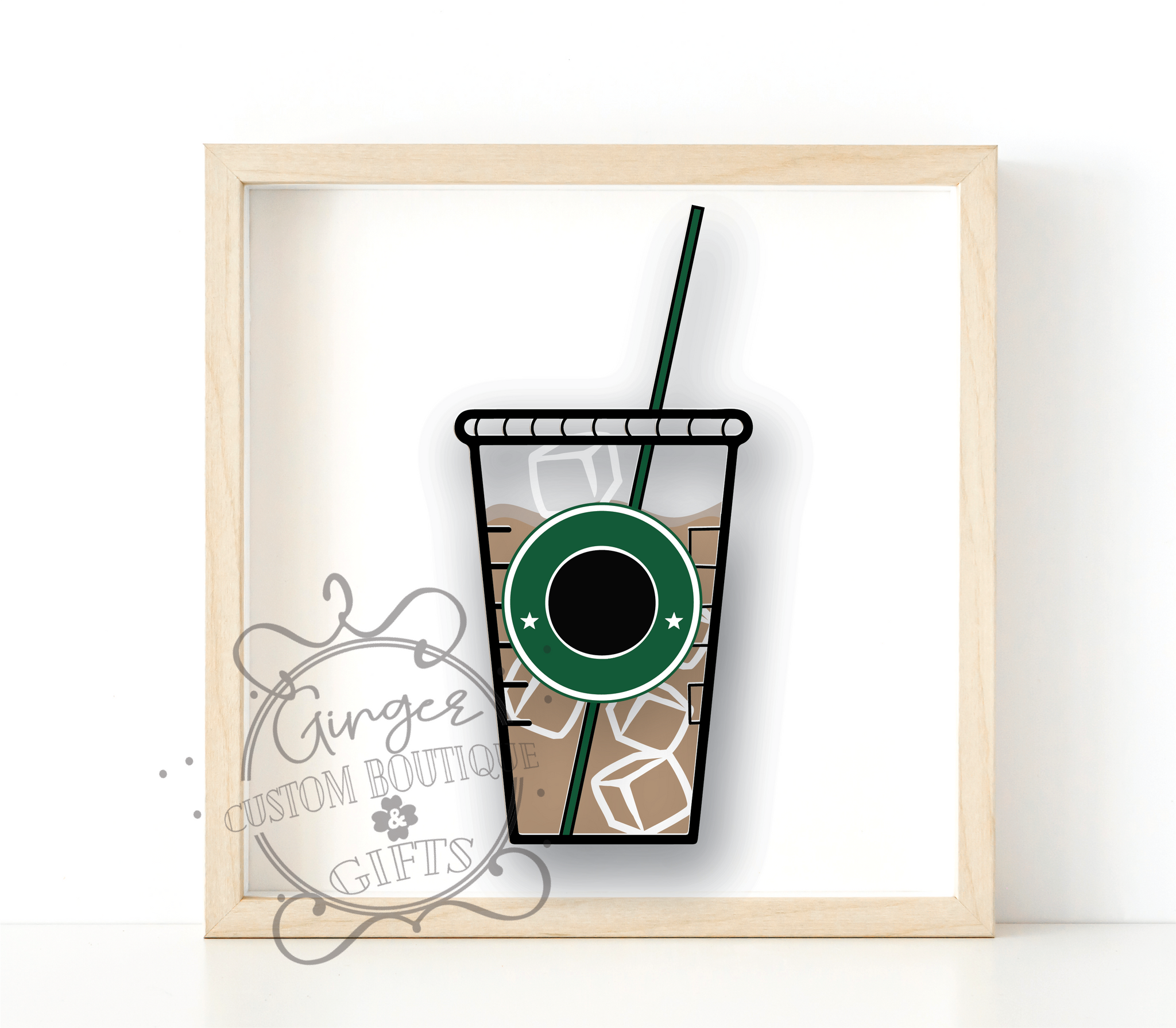 Download Iced Coffee 3d Svg Ginger Custom Boutique