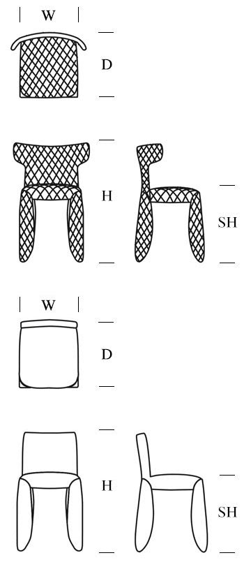 moooi monster chair dimensions