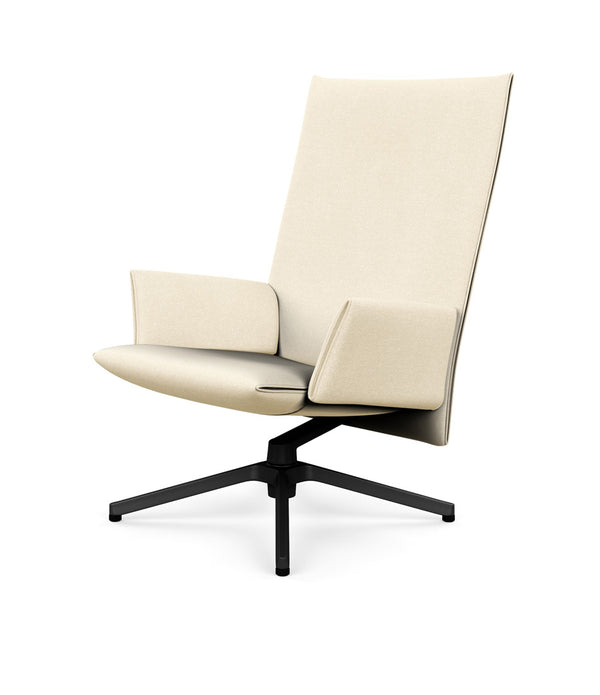 striad™ high back lounge chair & ottoman with 4 star base