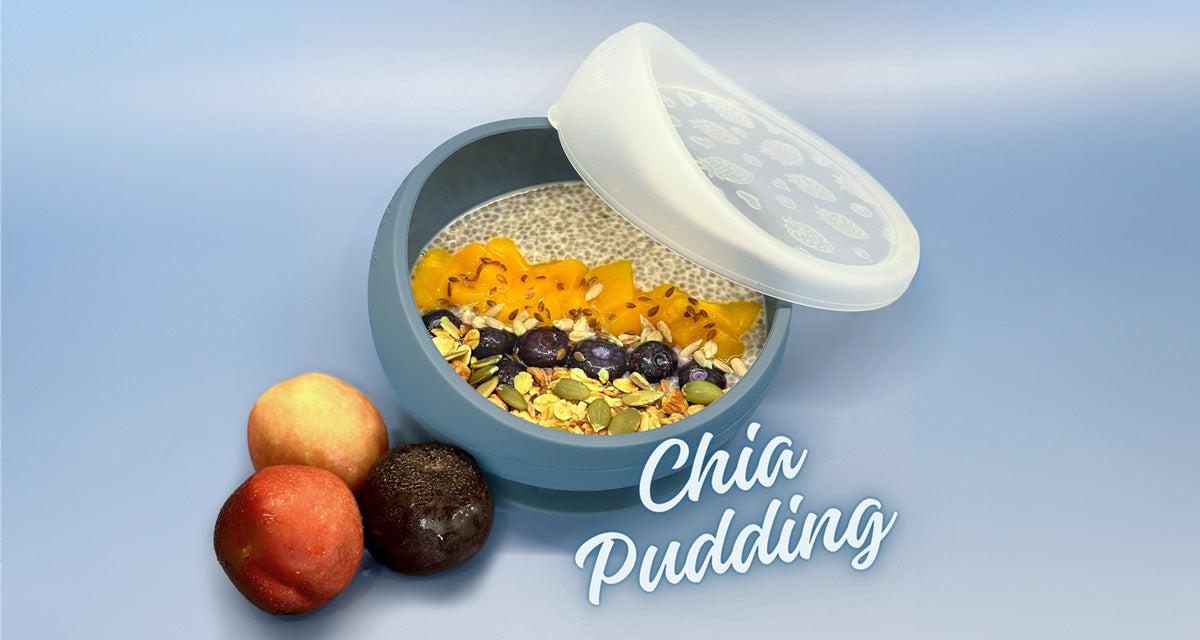 Chia pudding for kids and toddlers in Brightberry bowl