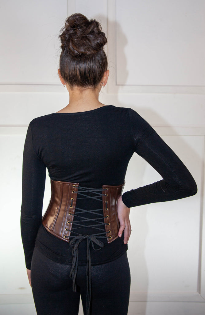 brown corset belt