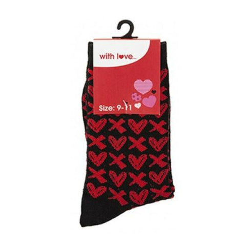 Image of Valentine Socks - Hearts and Kisses