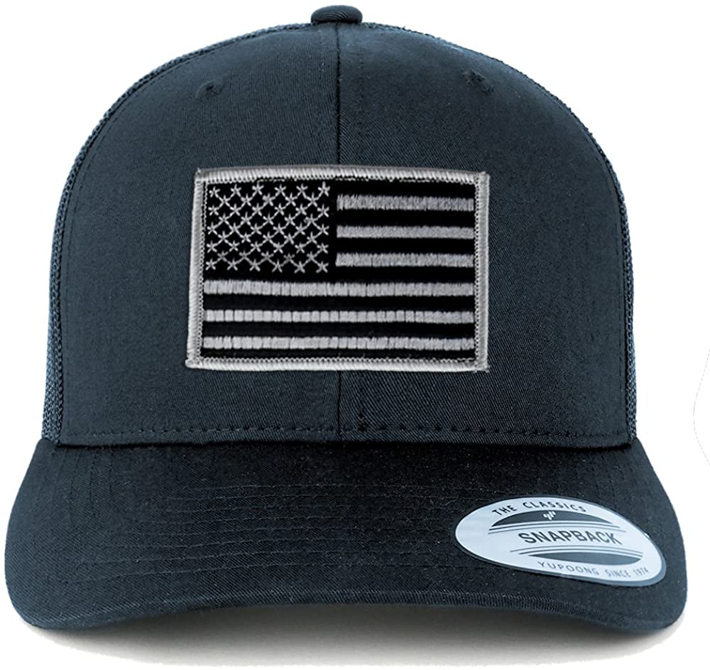 American Flag Badge Hat - Black and Glow Badge