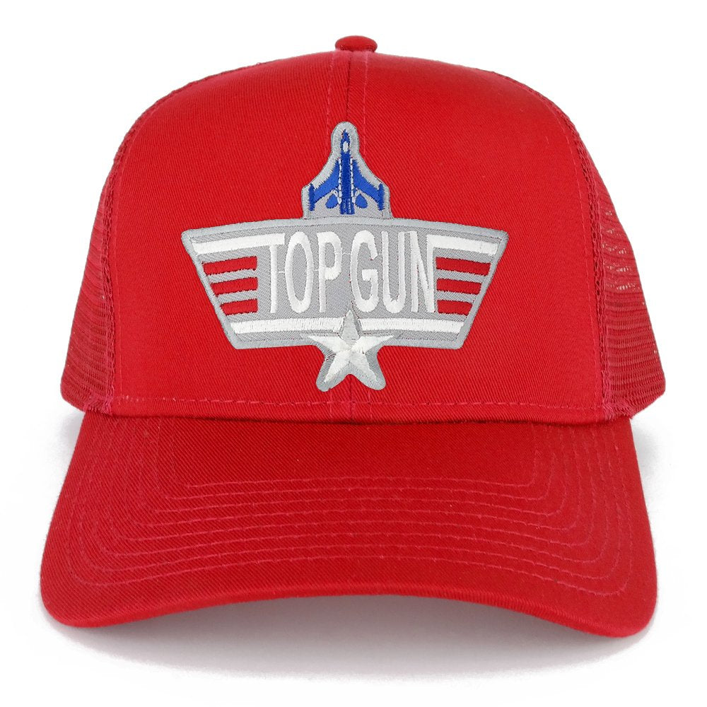 US Navy TOP Gun Patch Snapback Trucker Mesh Cap