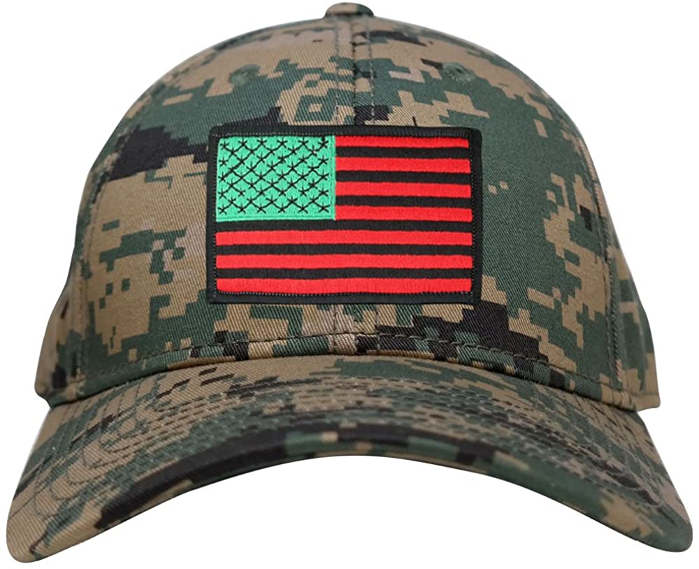 Decky Low Profile US American Flag Patch Camo Cap - PKD - Yellow