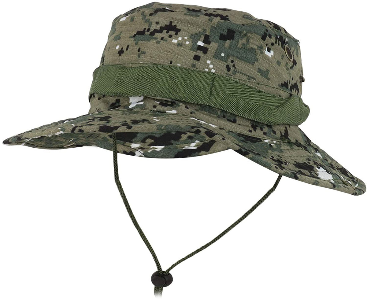 Camo Camouflage Floppy Boonie Hat Cap Black Gray Army Military Fishing –  East American Sports LLC