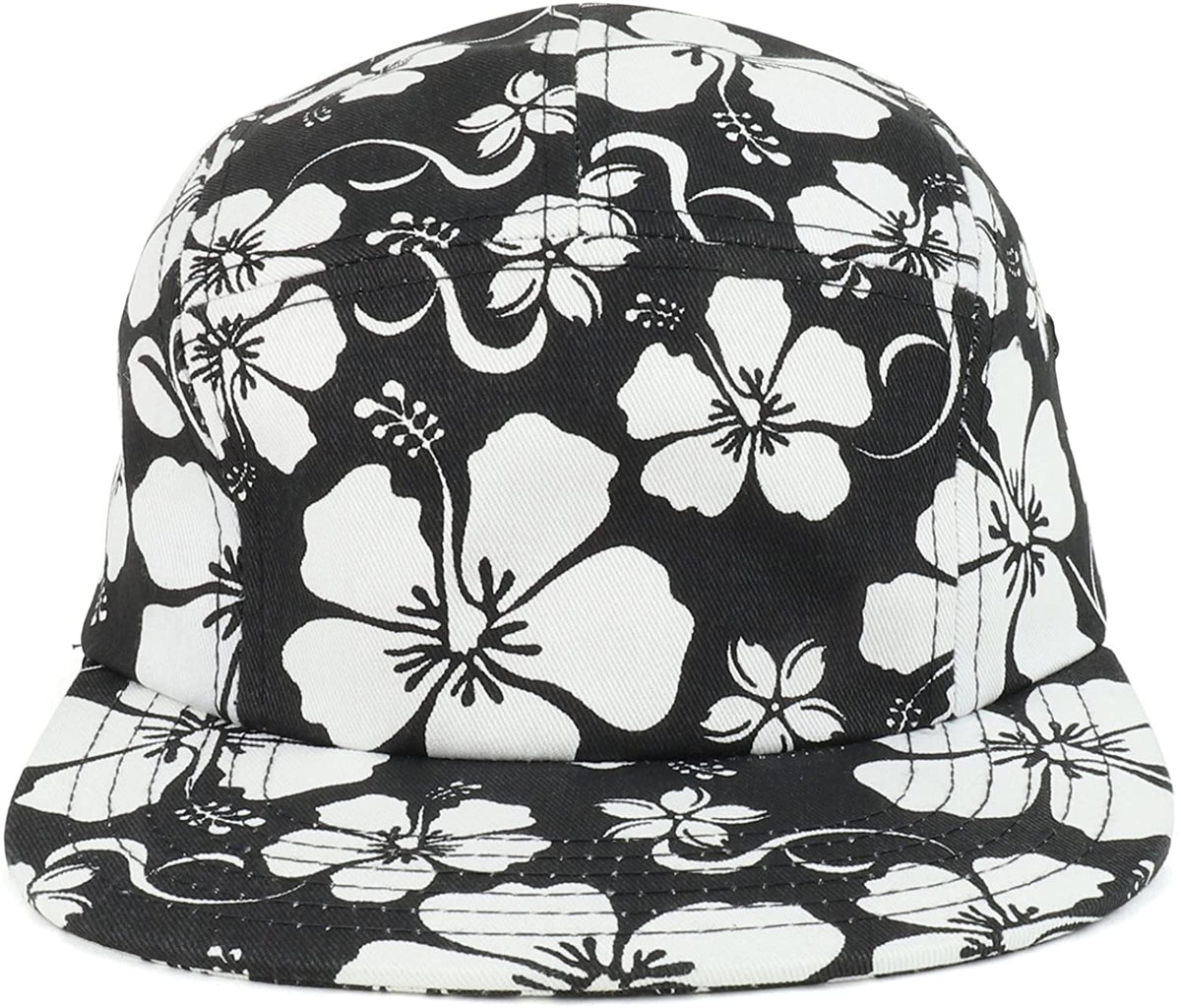 Armycrew Hawaiian Tropical Snapback Ca Pattern Bill Square Flat Floral