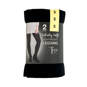 Felina | Velvety Soft Lightweight Leggings | Moisture Wicking | Yoga | 6  Pack (Black, Large)