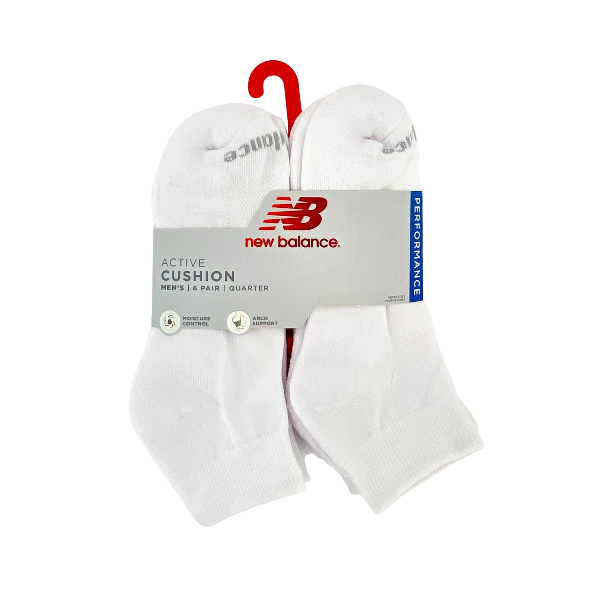 new balance men's 6-pair ankle socks