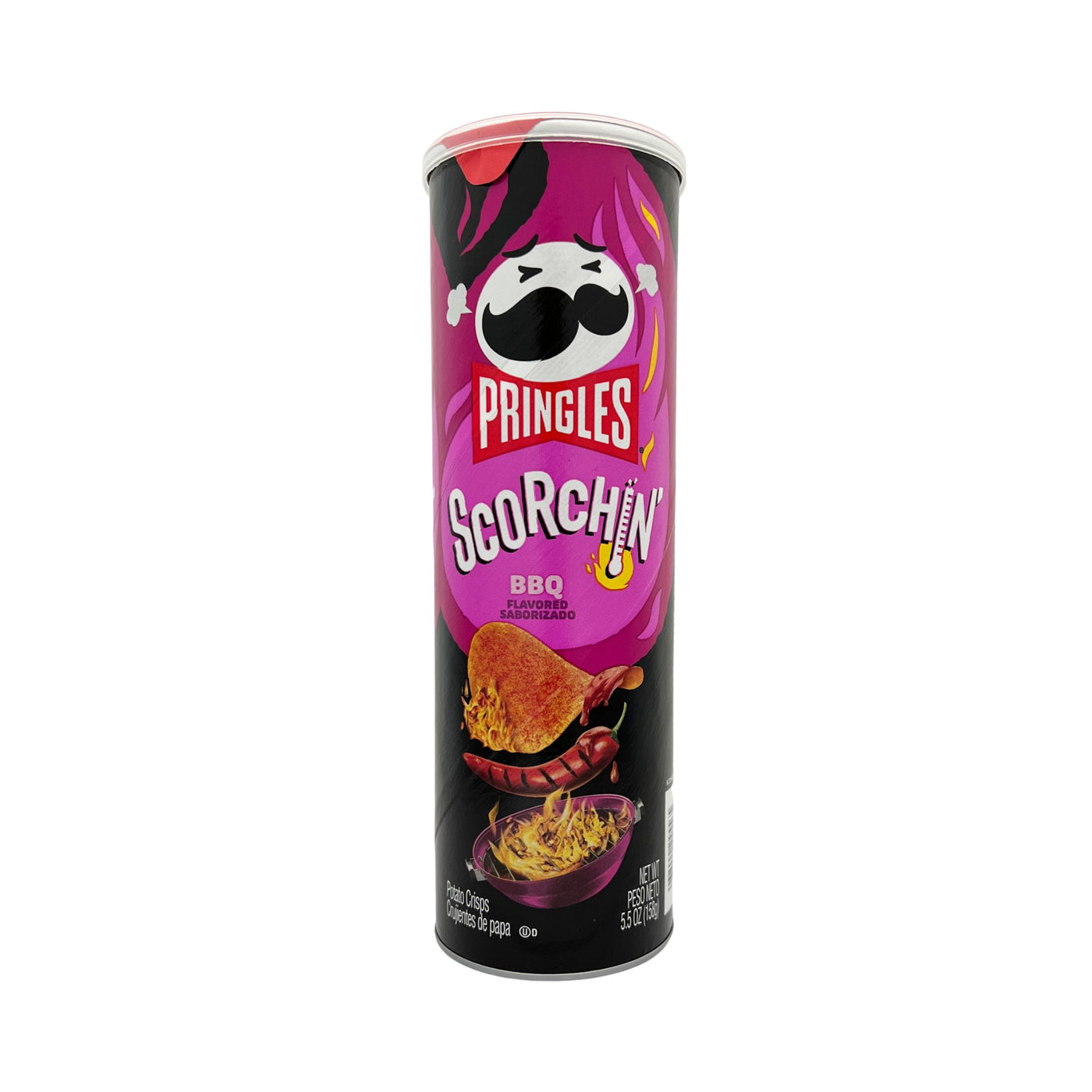 Pringles Potato Crisps Scorchin BBQ 5.5 oz