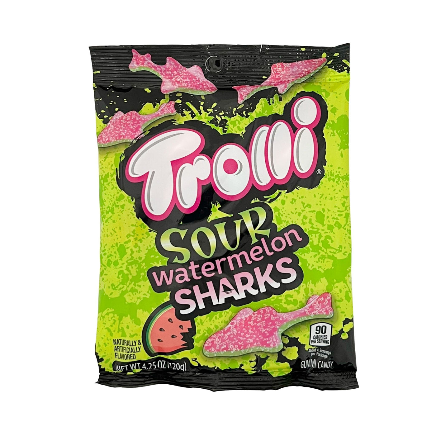 Trolli Sour Watermelon Sharks Gummi Candy 425 Oz 