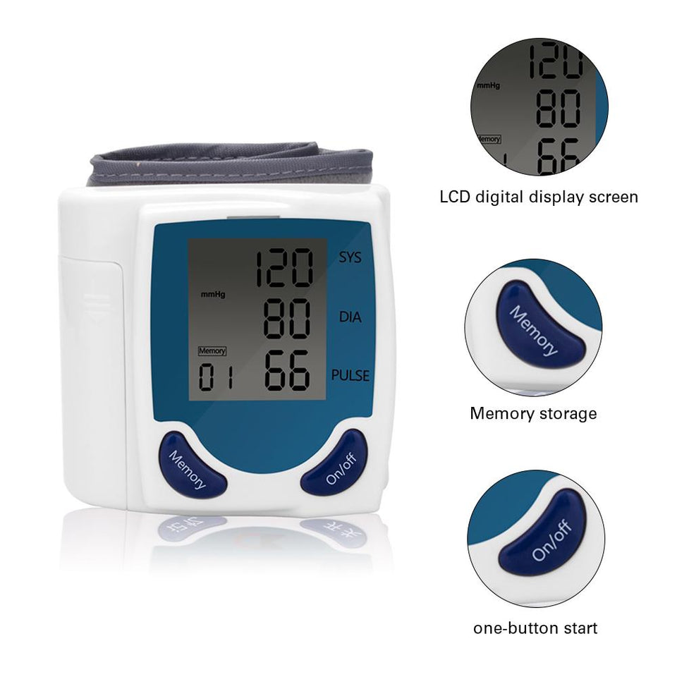 digital wrist blood pressure monitor