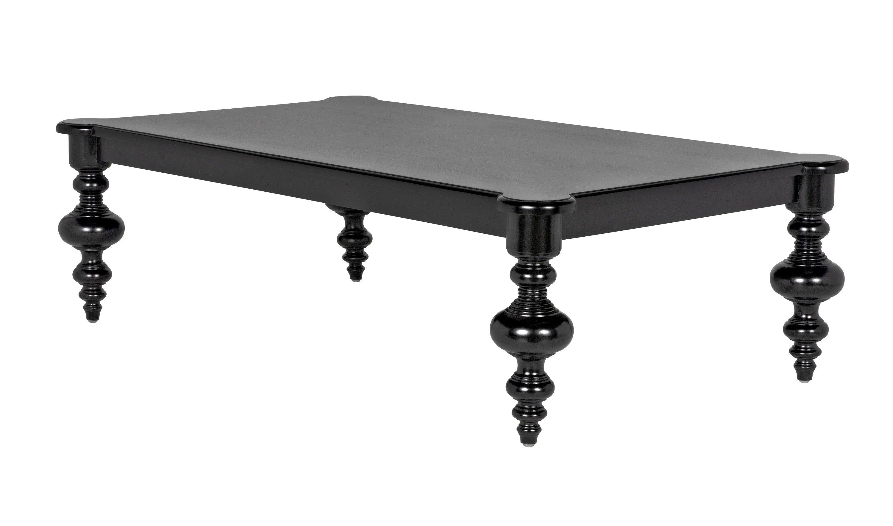 Exquisite Graff Coffee Table in Hand Rubbed Black Finish