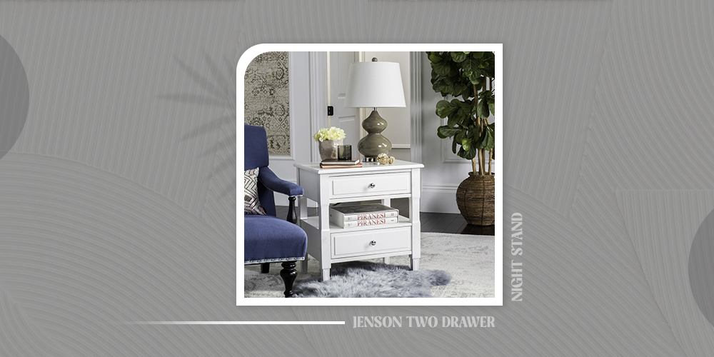 Jenson Two Drawer Nightstand