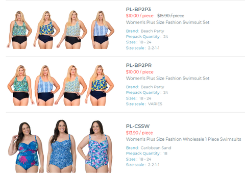 Best cheap wholesale swimwear for women's plus size from Swimsuit Station